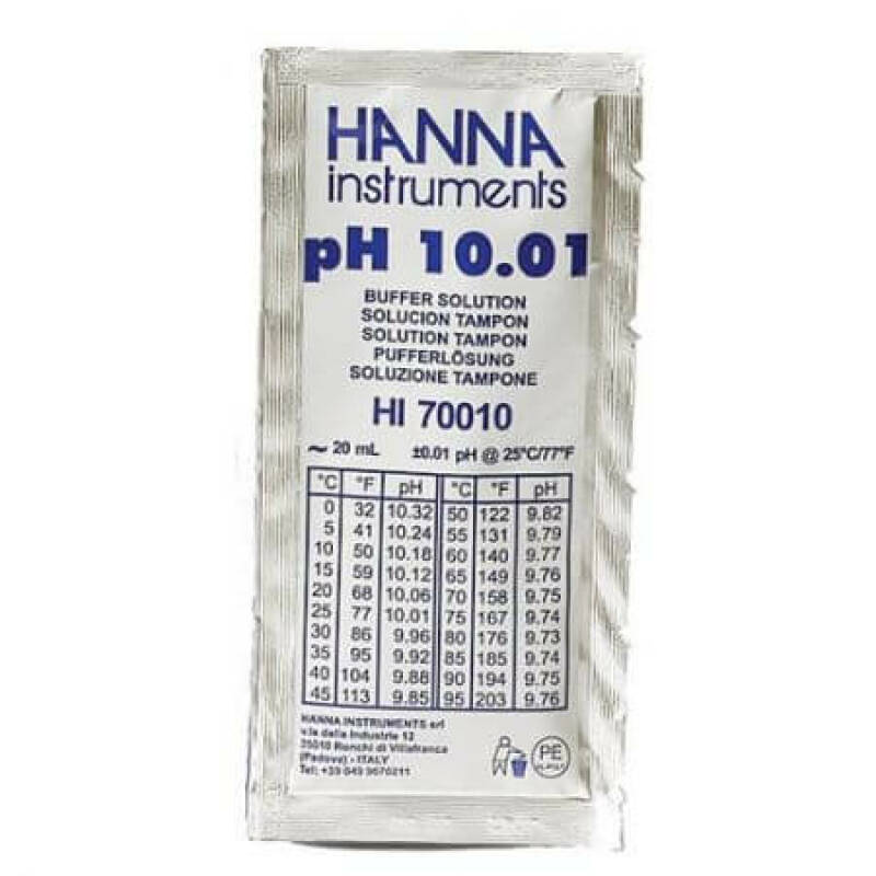 Hanna Kalibratievloeistof pH 10,01 1 zakje 20ml. - Image 1