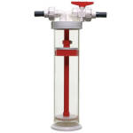 Vertex RX-U 2.5L universele media-reactor / wervelbedfilter met pvc kraan, 60cm hg.
